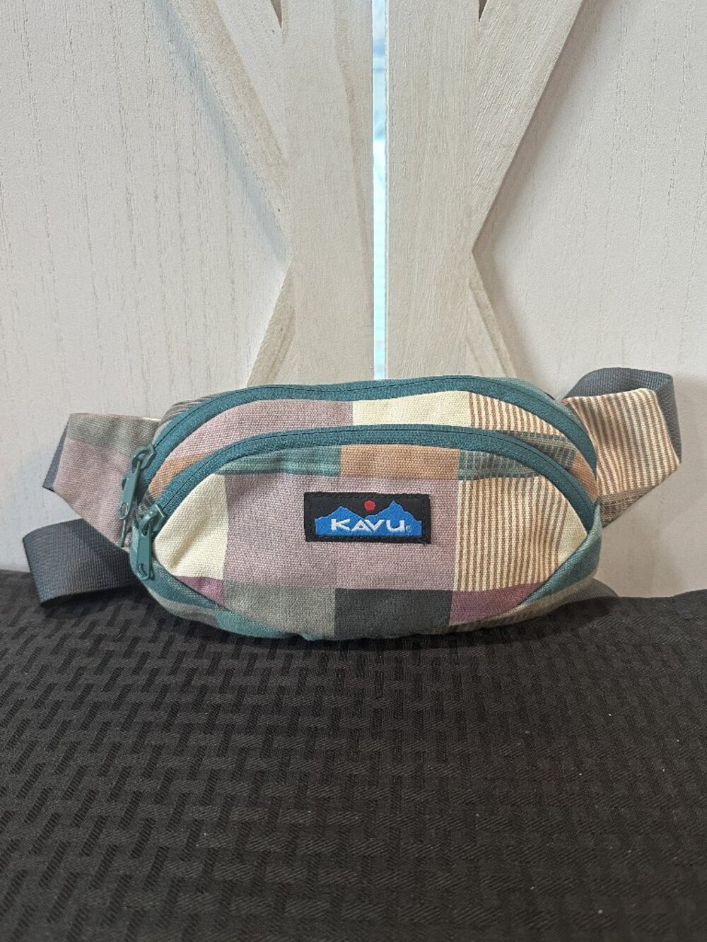KAVU Multicolor Plaid Belt Bag Fanny Pack Waist Pack